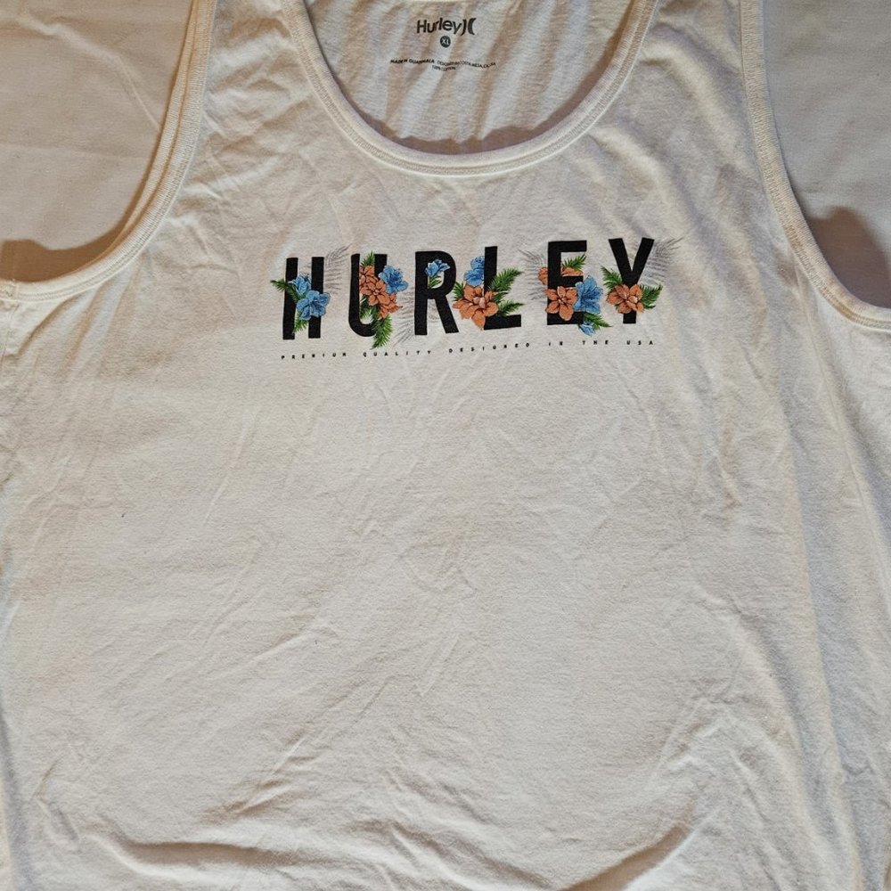 Hurley Tropical Floral White Tank Top XL